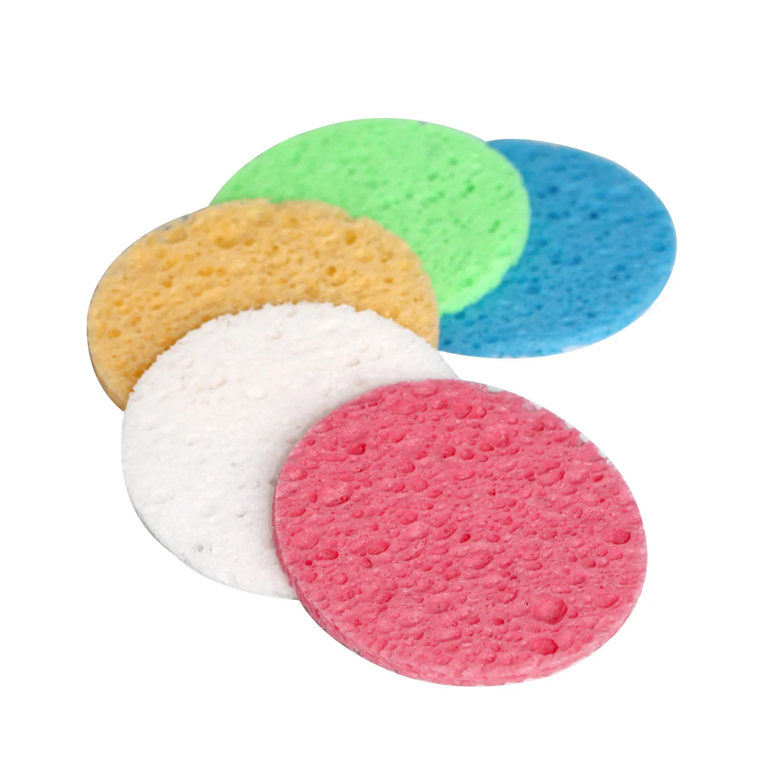 Flower Shape Cellulose Face Sponge 100% Natural Compressed Facial Sponges Professional Cosmetic SPA Sponges For Face Cleansing