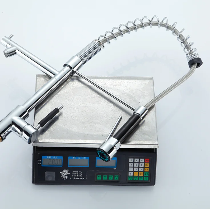 Wenzhou Feenice factory supplier brass zinc spring loaded big sink kitchen mixer for hotel restaurant home