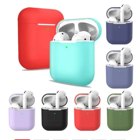 
 2020 Мягкий силиконовый чехол для наушников Apple Airpods 2 противоударный чехол для AirPods 2 защитный чехол  
