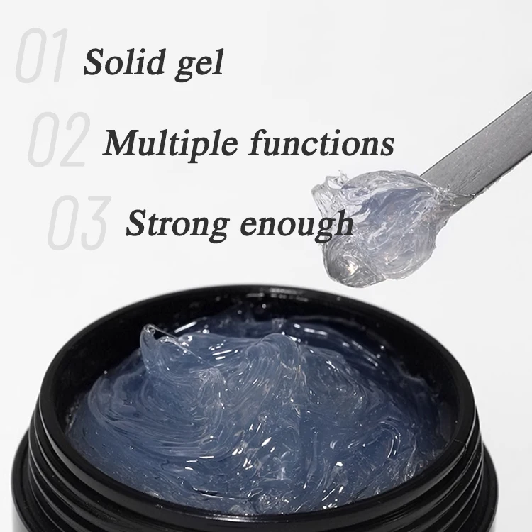 ZRKGEL Solid Gel Nail Glue Super Adhesive Gel Glue for Gem Jewelry Diamond Beads Stone Gel Curing Needed Nail Art