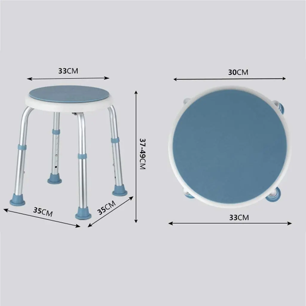 Rotating Round Bath Shower Stool with Swivel Seat Portable Bathtub Lift Chair MK03002