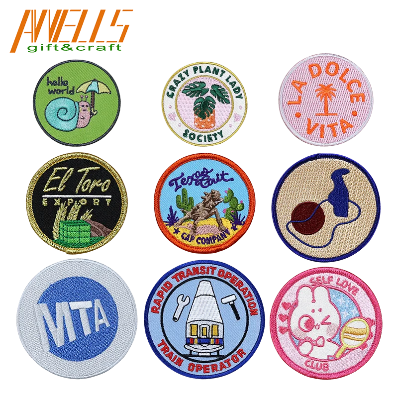 Custtom Brand Embroidered Hipster Baseball Biker Brewery EMS Air  Aviation Band Clothing Logo Patch Badge Applique Emblem