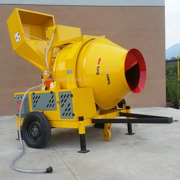 LONTA JZC500DH 3 bags 500L self loading diesel engine hydraulic pump betonniere construction cement concrete mixer machine price