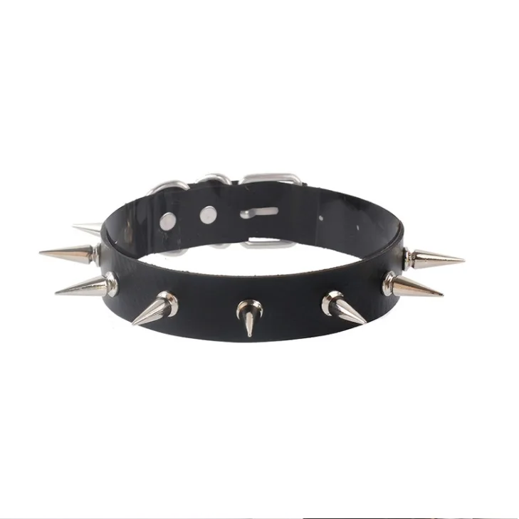  Sexy Neck Choker Necklace Exaggerated Punk Rivets Studs Collar