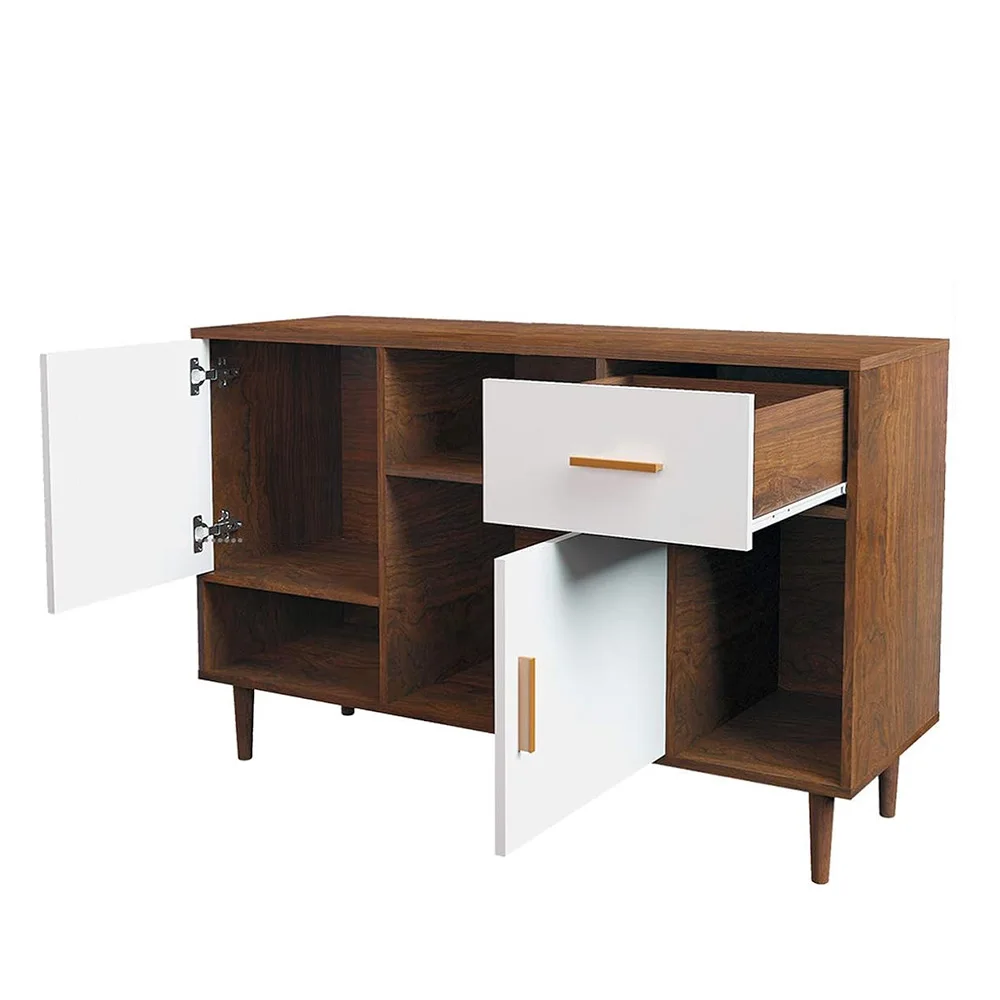 NBHY Modern Media Console TV Cabinet Living Room Wooden TV Stand Cabinet with Storage Shelf and Drawer