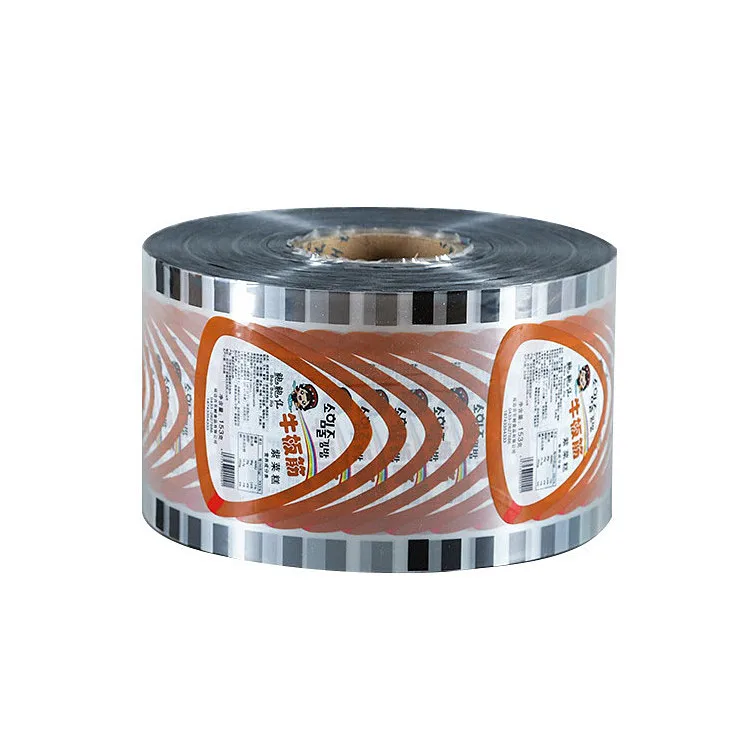 Factory direct wholesale food grade composite packaging film custom print drinking food plastic aluminum roll film