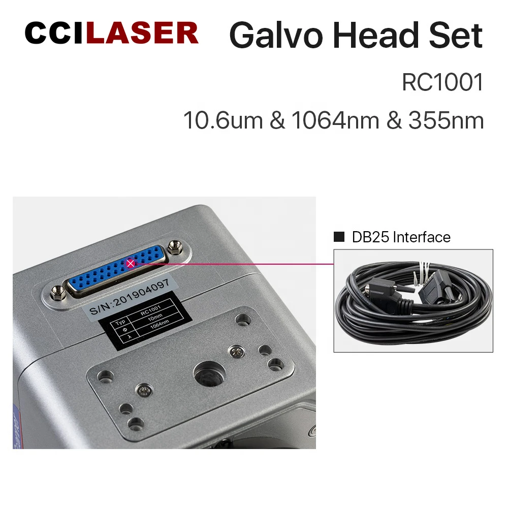 RC1001 SG7110 SG7210 Laser Galvo Scanner Motor XY Galvanometer Control ...
