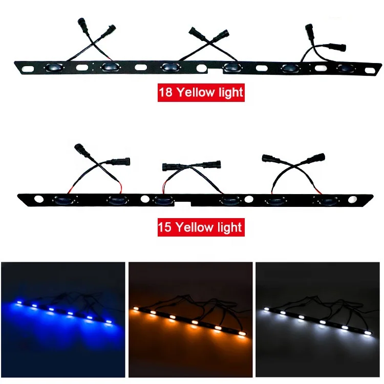 Illuminated Auto Yellow Blue LED Grill lihgt  Car Front Grill Yellow Led Light for Toyota Prado