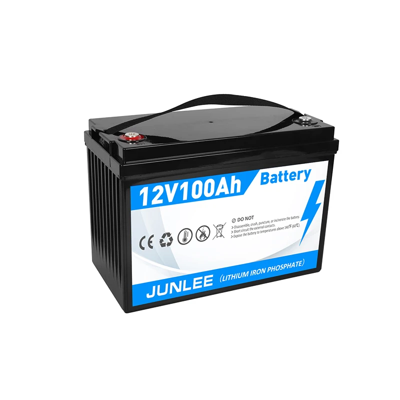 12V 100Ah Lithium LiFePO4 Deep Cycle Battery for Power Wheels Fish Finder and More Built-in BMS for boat trip