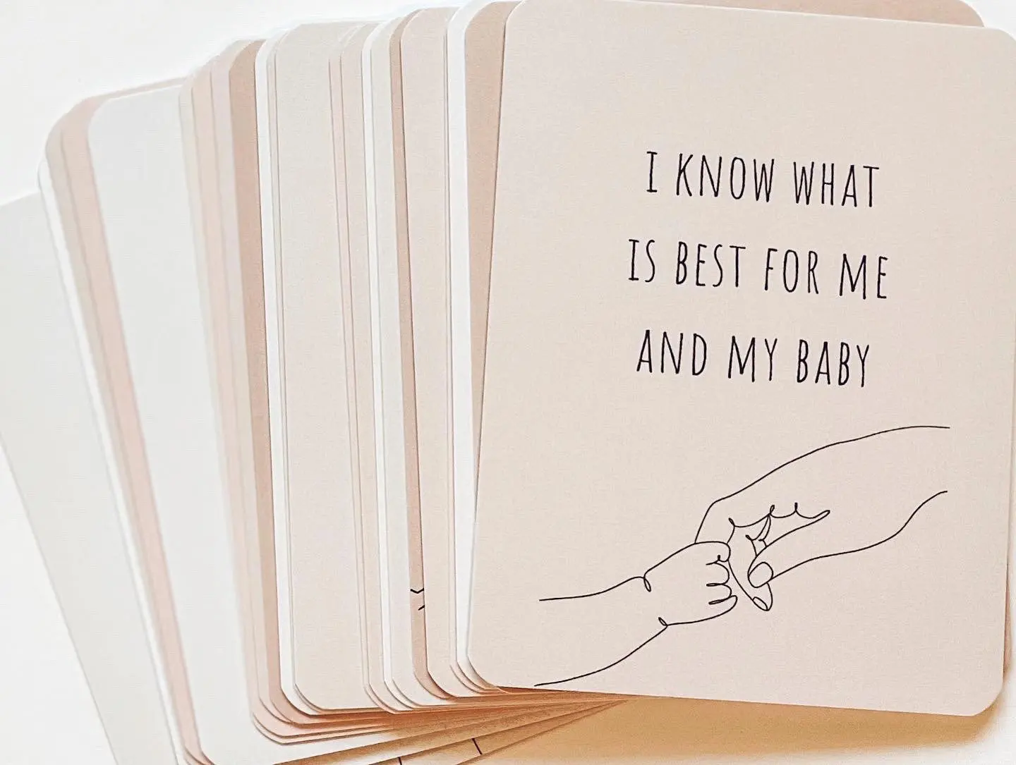 Custom Recycled Paper New Moms Pregnancy and Birth Affirmation Card Deck