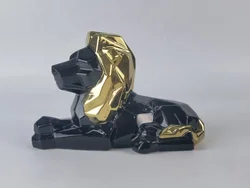 Hot Selling  Porcelain Lion Statue Tabletop Geometrical Lion Figurine Origami Lion Sculpture For Home Decoration