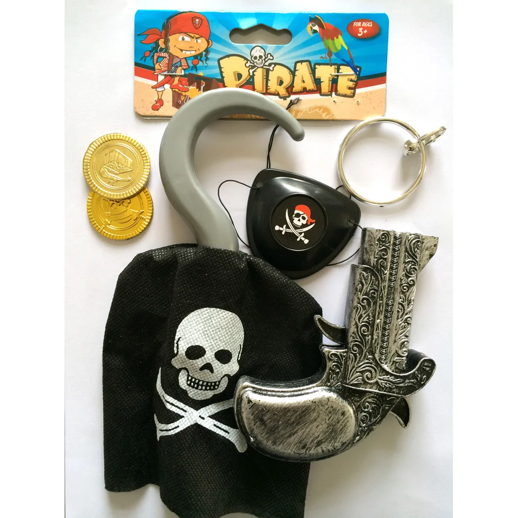 Wholesale Pirate Party supplies Halloween kids pirate gun sword sets HH-0296