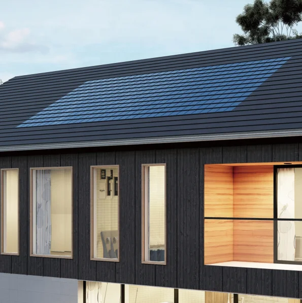 11w Wholesale Solor Photovoltaic Integrated Glass Panel Flat Shape Shingle Build PV Power Energy System Sheet Solar Roof Tile