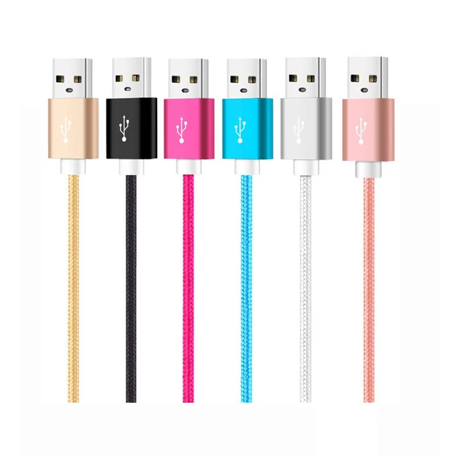 0,5 м 1 м 1,5 м 2 м 3 м хлопковый Плетеный Micro USB кабель для зарядки и передачи данных для мобильного телефона