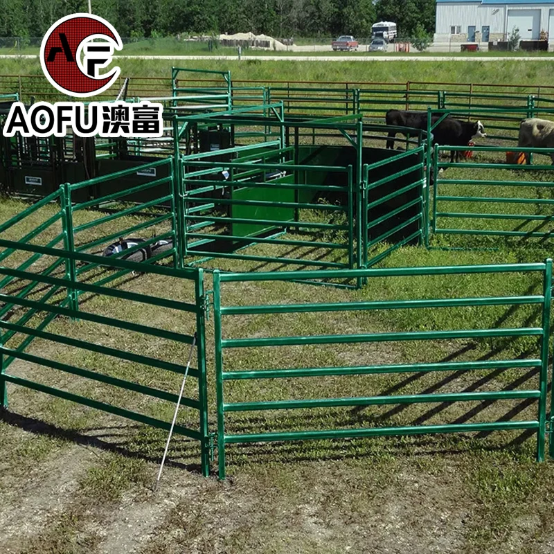 Chinese square tube steel tubing cattle corral fencing factory galvanized welded livestock sheep and goat portable metal fence