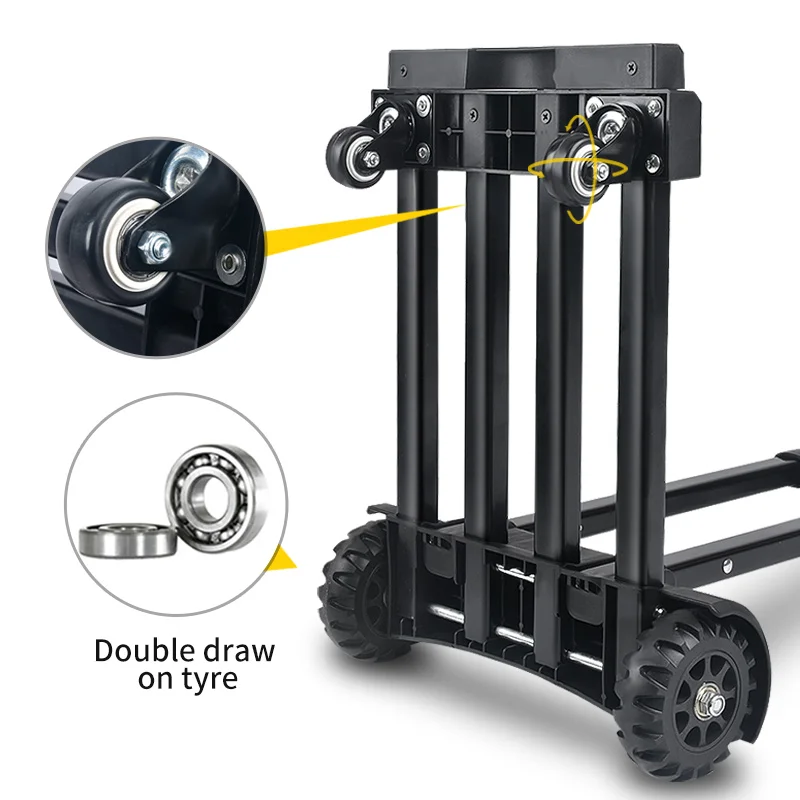 Small portable folding household trolley