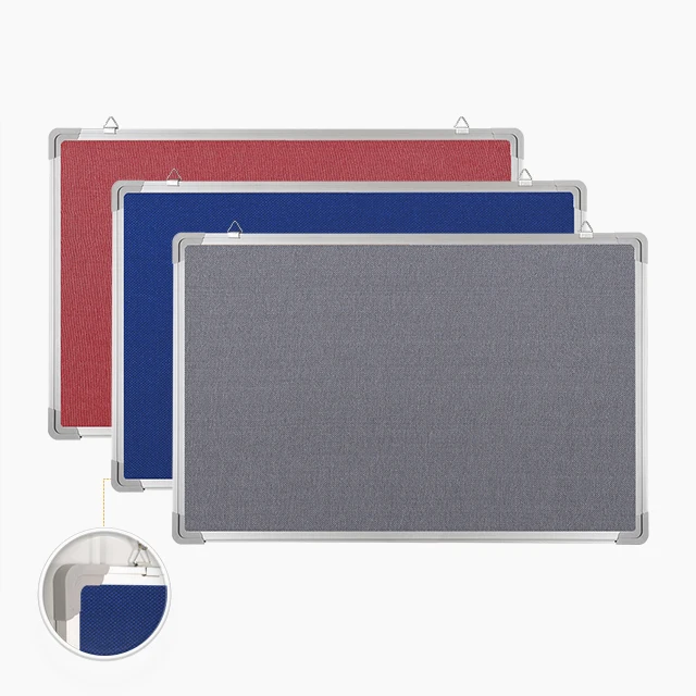 Двухсторонняя доска объявлений, дизайн с алюминиевой рамкой, цветная ткань
