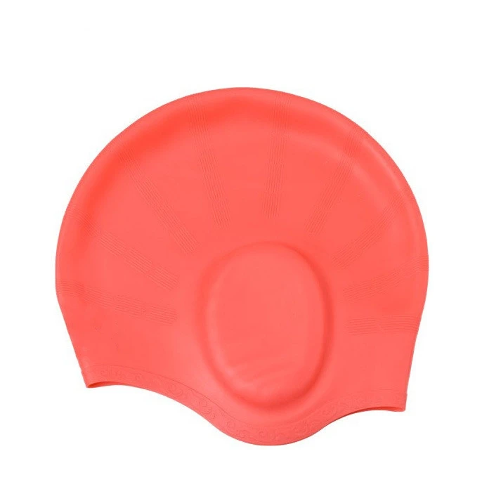 OEM Custom Adult Swim Cap Unisex Ear Protection swimming cap 100% Elasticity  Silicone