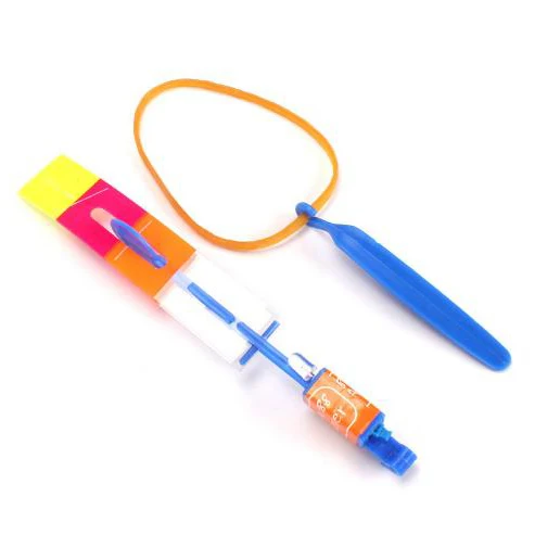 Kids Classic Toy Magic Plastic Light Glowing Rocket Slingshot Shooting Flying Led Arrow Helicopter