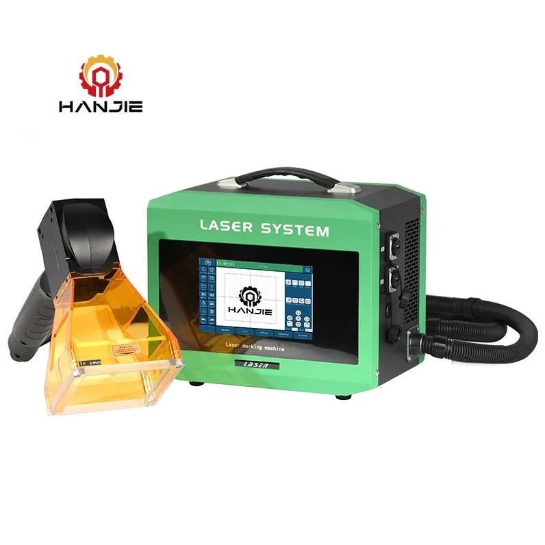 HANJIE Batch Coding Laser Marking Engraving Machine for Metal Product Logo