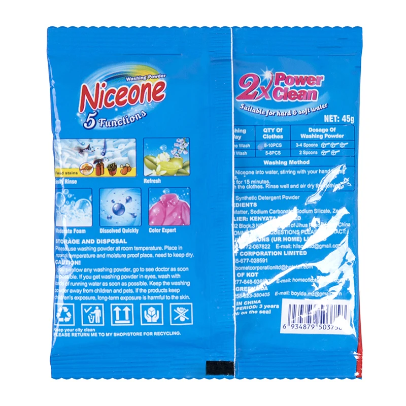 Niceone Travel Lavender Scented Enzyme Free Powder Generic Laundry Detergent