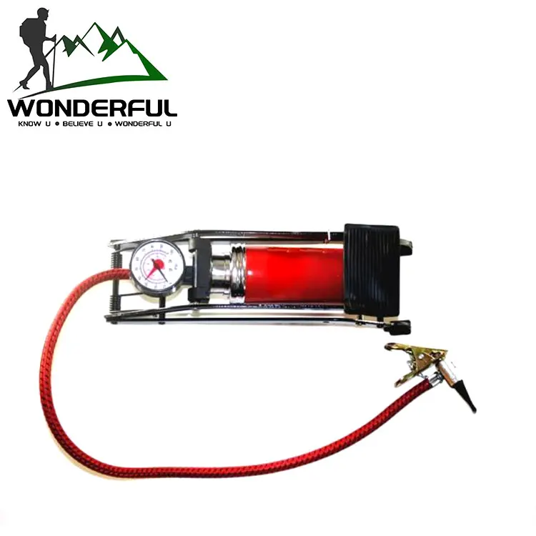Mini Hand Portable Aluminum Bicycle Air Compressor High Pressure Floor Pump With Gauge