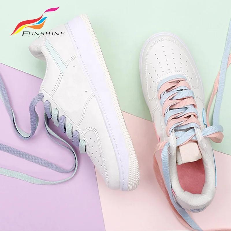 Плоские спортивные шнурки для кроссовок из 2020 полиэстера 120 см Airforce 1 Macaron карамельных цветов Af1