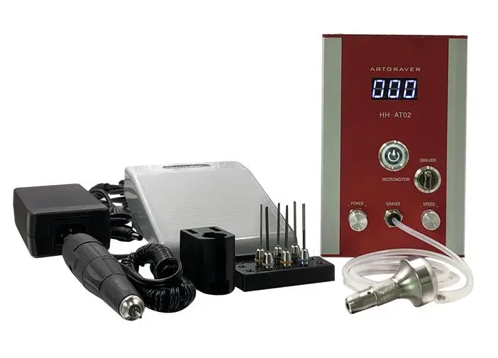AT02  Easy Using Mini Jewelry Engraver Machine No Need Air Compressor 160W Portable Metal Art Engraving Equipment Jeweler Tools