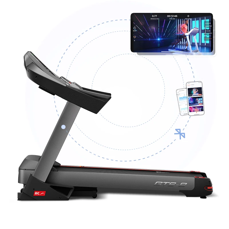 YPOO Newest Premium OEM Gym Equipment Sports Fitness Ac Motor Commercial Treadmill Running Machine Luxury With