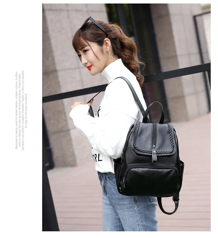 2022 New Vintage shoulder strap Female Bag High Capacity Casual Fashion Backpack For Ladies