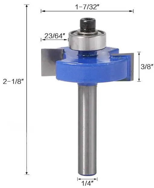 1/4 Inch Shank 3/8 Carbide Tooth Woodworking Slot Router Bits Groove Milling Cutter for Wood Trimming Engraving Tools