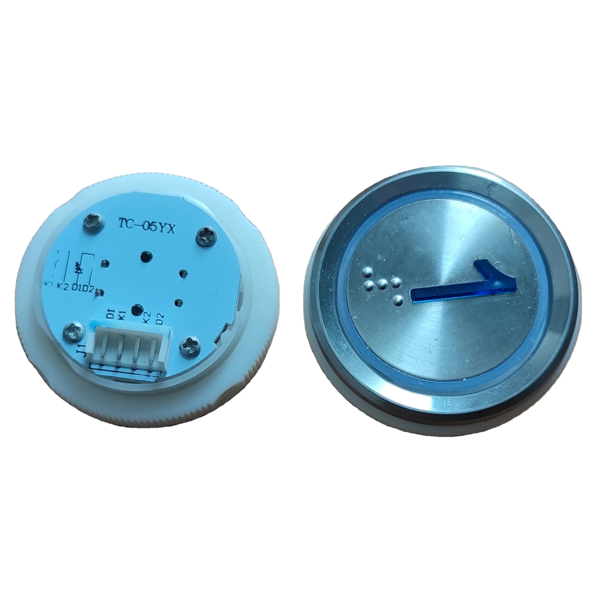 Best quality  lift parts stainless steel round shape braille elevator push button