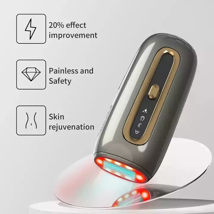 Home Use Facial Body Diamond Tender Sapphire Painless Ice Cooling 3 in 1 Red Light Skin Rejuvenation Laser Hair Removal Machine
