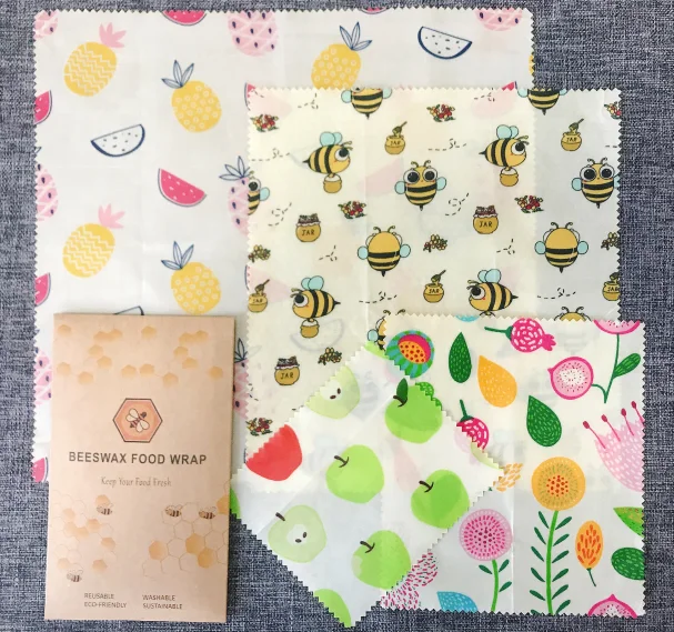 
GOTS Certified Natural Organic Biodegradable Reusable Assorted Bee wax Food wrap 