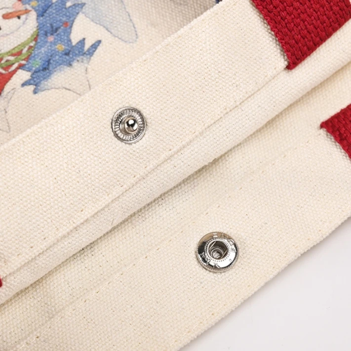 Off-the-shelf canvas bag can be customized pattern single shoulder shopping cotton bag Christmas gift hand canvas bag