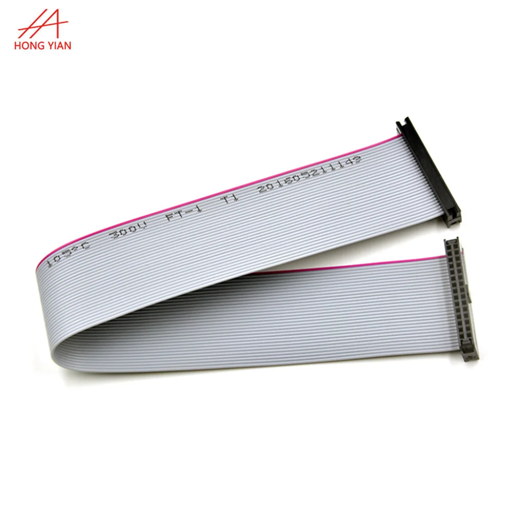 Custom Pitch 2.0mm 2.54mm IDC Socket 30pin 24pin 16pin Flexible Wire Harness Ribbon Flat Assembly Cable