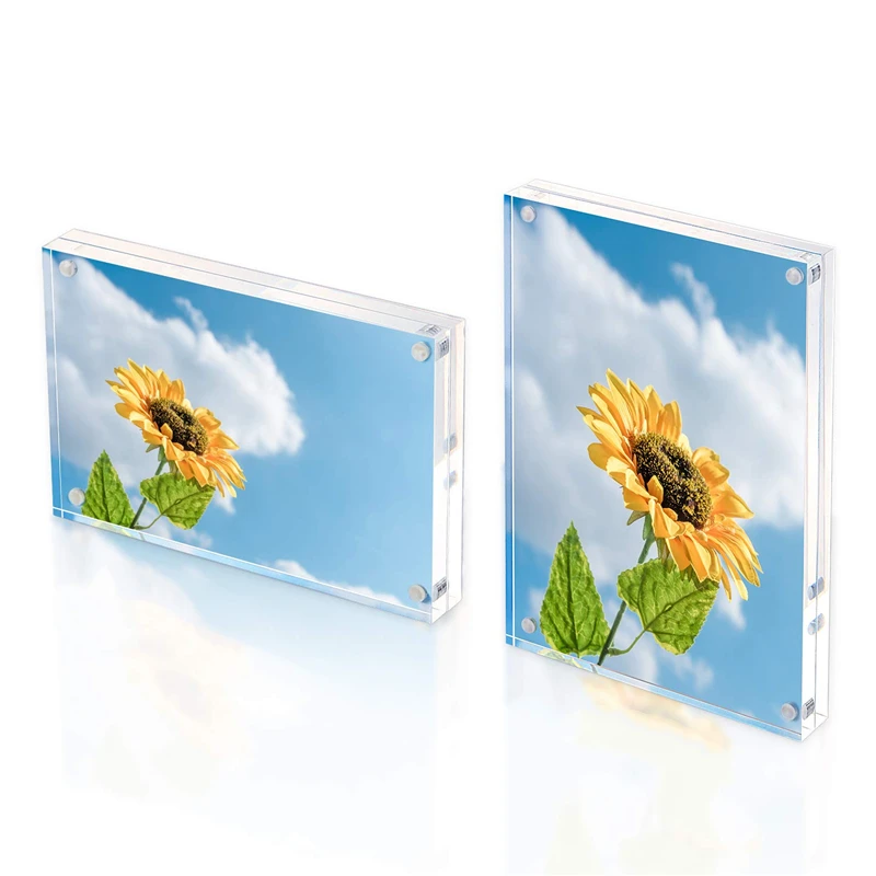  A3 clear desktop perspex magnetic photo frame acrylic picture