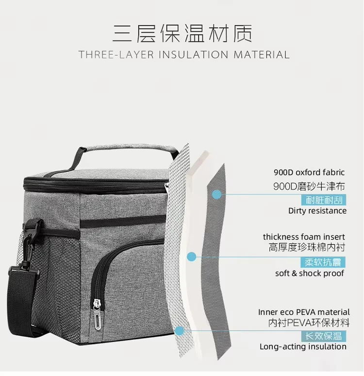 Insulated Lunch Bags for Women Food Delivery Crossbody Bag Commercial Quality Insulated Warmer Cooler Delivery Bag