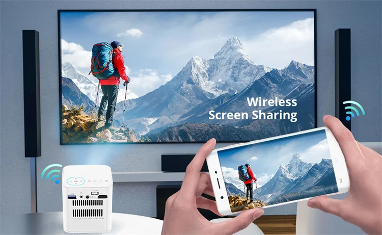 Фабричный смарт-проектор sky 010 Led DLP мини карманный проектор Android WIFI Портативный лазерный для 4K 3D кинотеатра