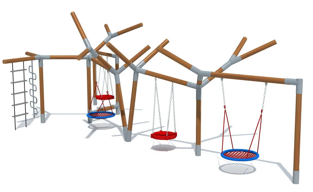 Kid Metal Play Equipment Outdoor Playground Swing Set