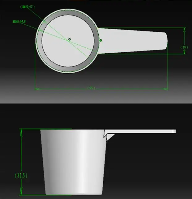 40CC Plastic Spoon Factory Direct Sales 40ML Measuring Scoop Flat Bottom Spoon Custom 20g Amount Spoon