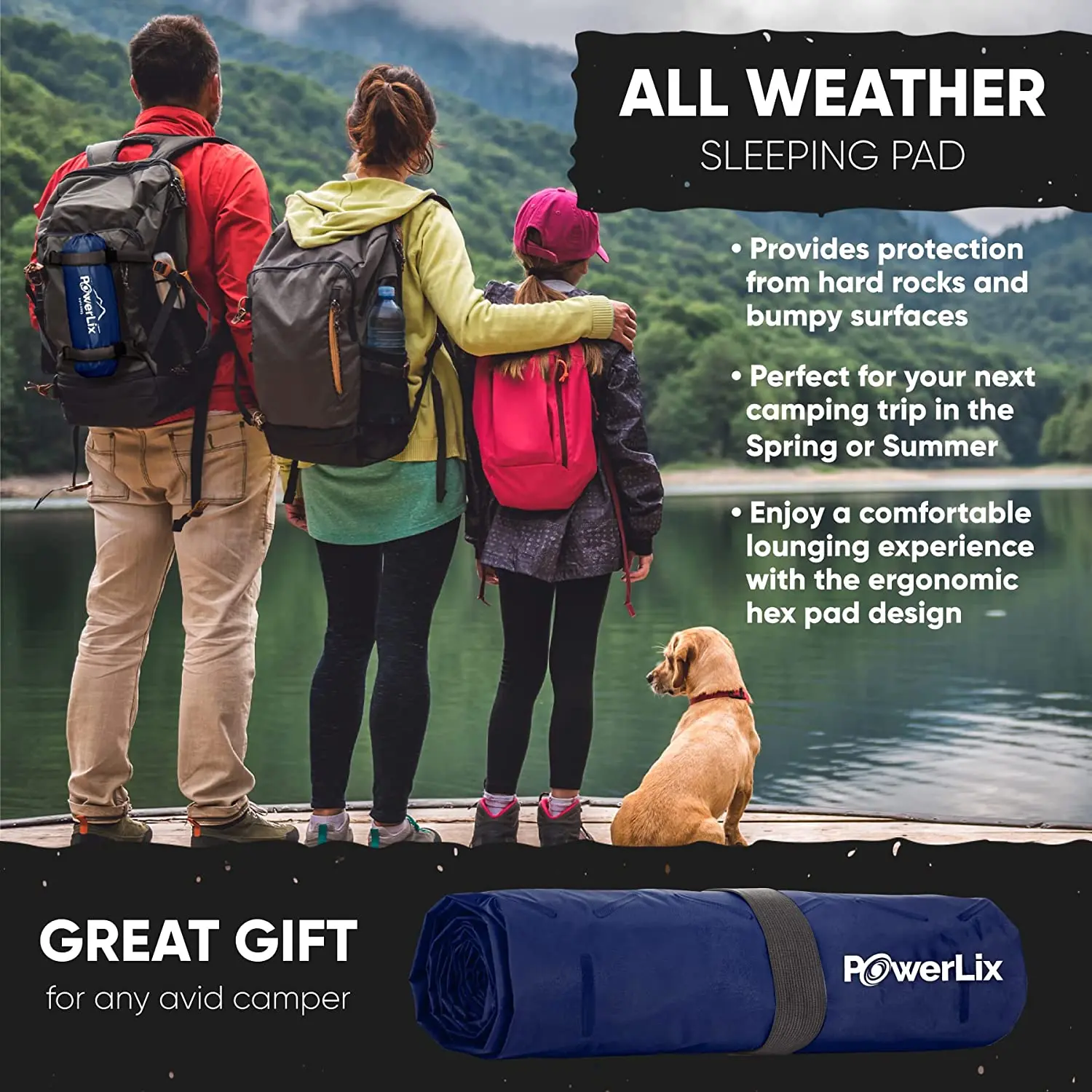 Camping Self-Inflating Air Mattress,Ultralight Inflatable Sleeping Mat,Compact and Lightweight for Outdoor,Backpacking,Hiking