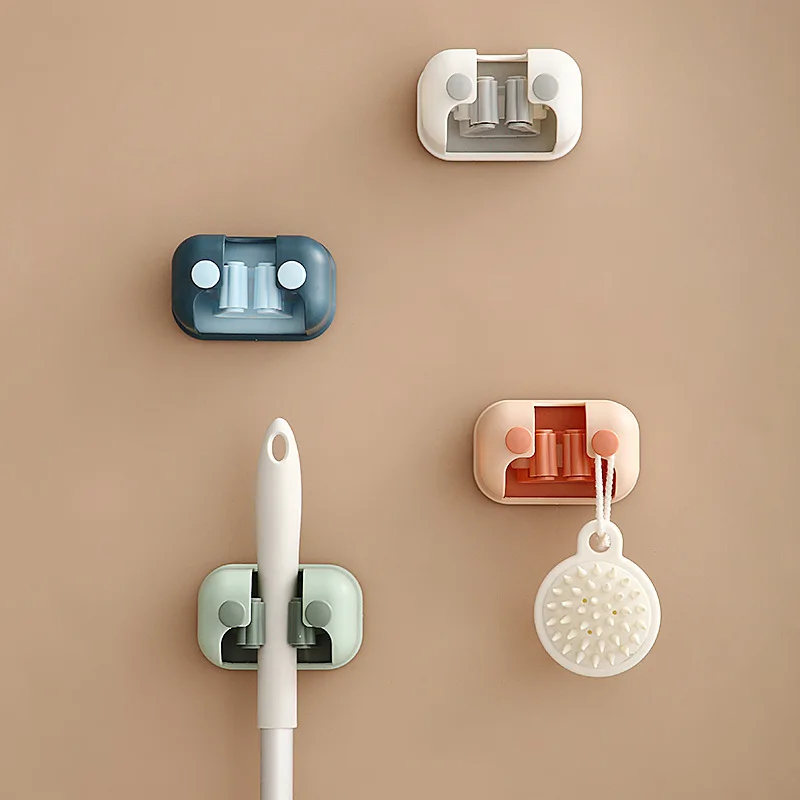 MZL Household Powerful Mop Rack Multi-Function Mop Hook Bathroom Broom Mop Storage Clip