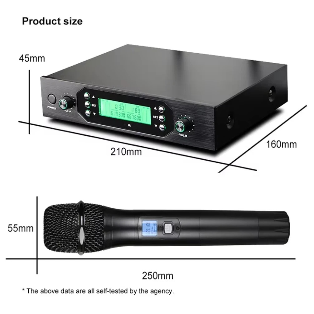 Professional UHF wireless microphone home KTV conference stage performance dynamic handheld wireless microphone