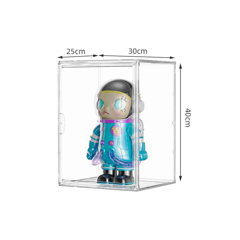 Transparent  Cube Plastic Dustproof Hobby Display Case Organizer for Collectibles Action Figures Toys Desktop Storage Box
