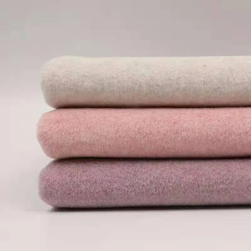 New fabric product 90% polyester 10% rayon brush knitted fabric for winter overcoat