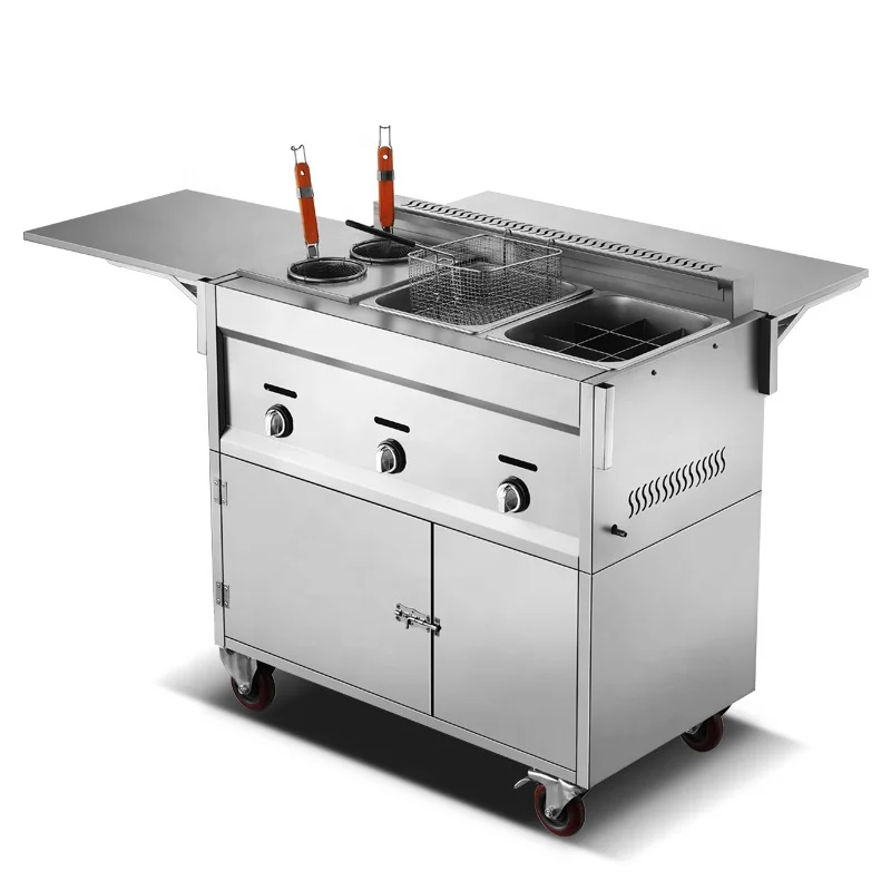 Snack food truck small gas mobile fast food cart mobile trailer kitchen for sale