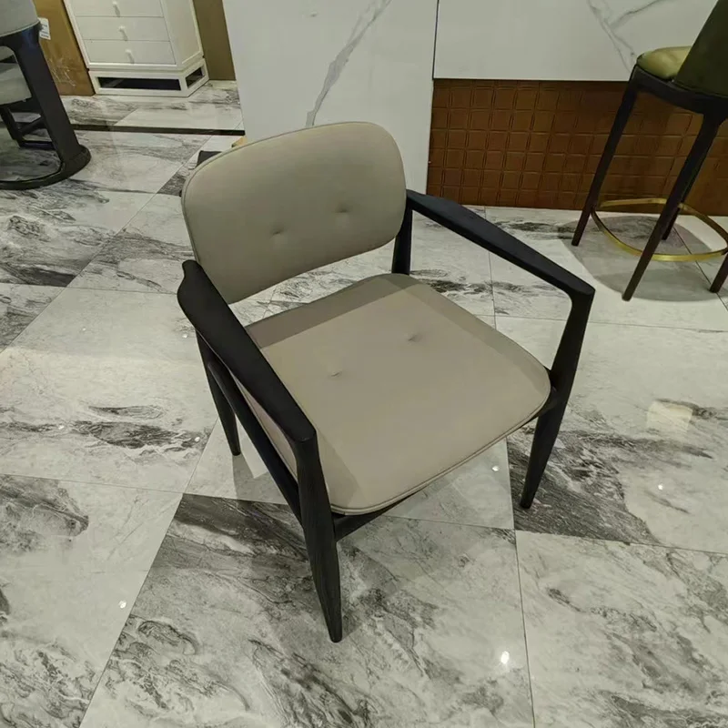 Nordic style design wooden and leather dining room chairs de sillas de madera para comedor tables and chair for restaurant