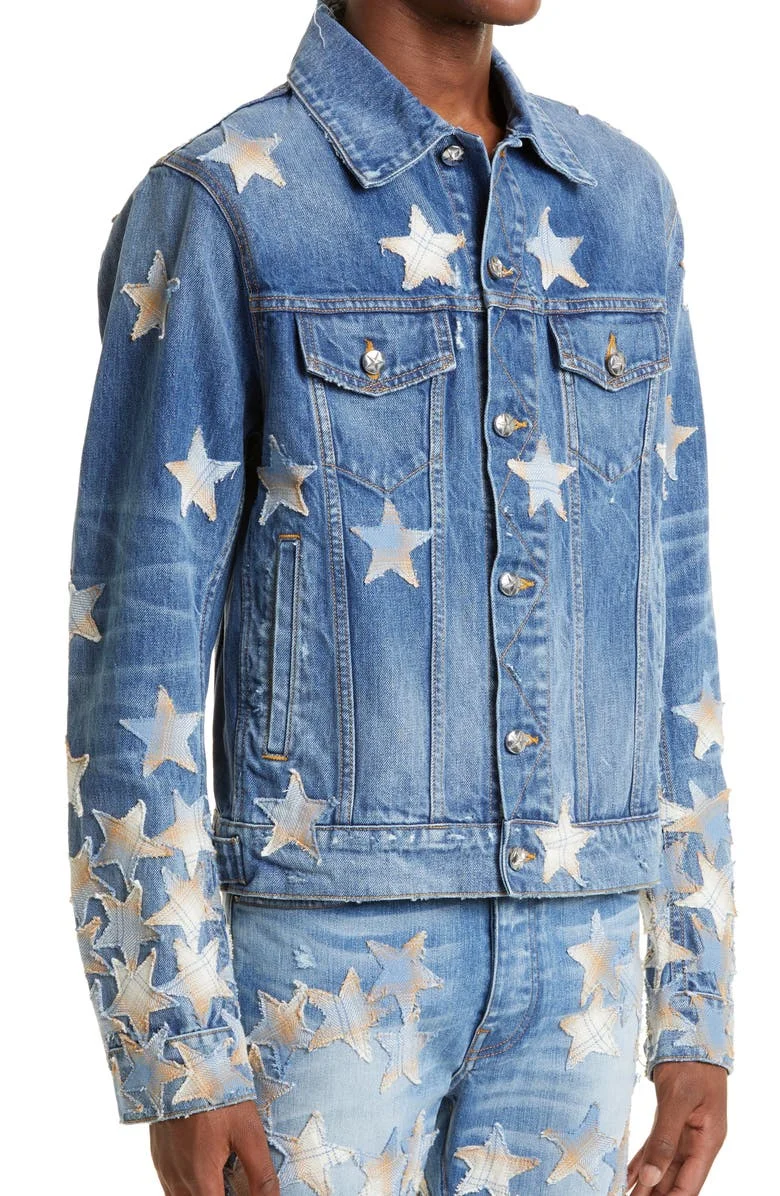 Wholesale New Designer Custom logo cotton jeans coats high quality autumn oversized embroidery denim jacket for men 2021