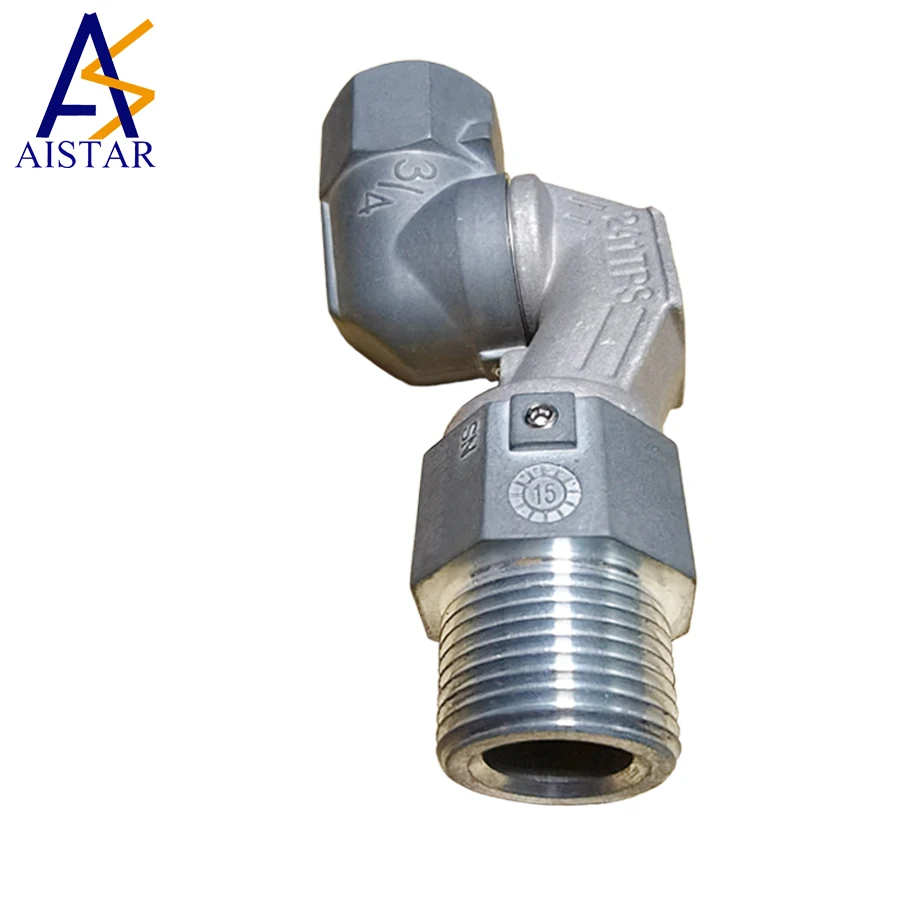 Zinc Alloy 90 degree Swivel /241TPS Series Hose Swivels /Fuel Nozzle Fitting for Fuel Dispenser